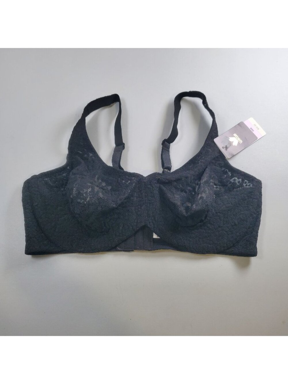 Wacoal Halo Lace Full Figure Underwire Bra Women Size 38D NWT Black Seamless
